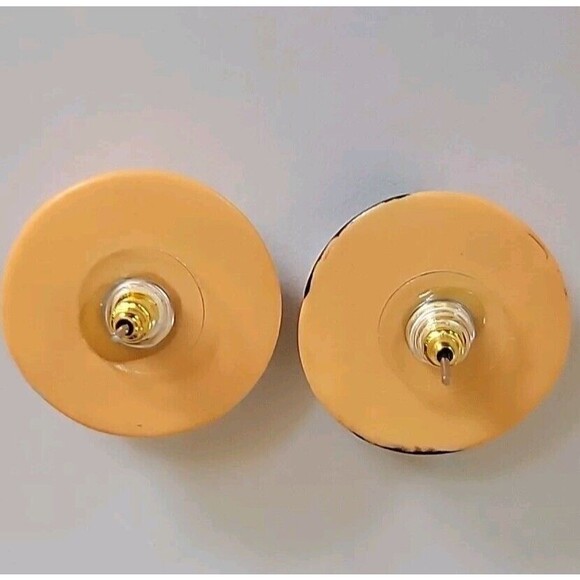 Marie-Christine PAVONE Puces D'Oreilles Chaton UNIQUE Handpainted Cat Earrings - Picture 5 of 7